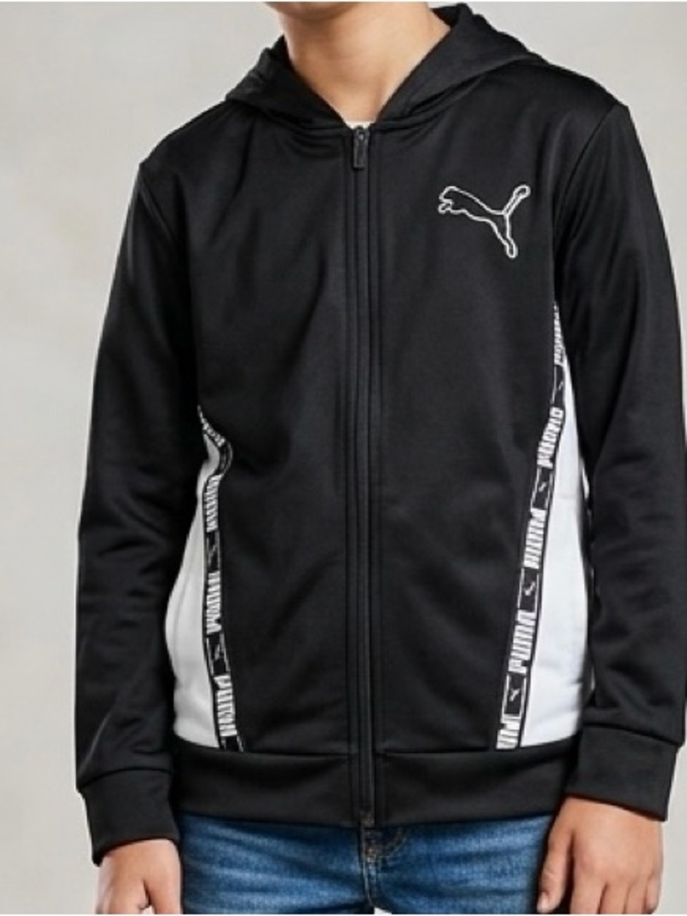 PUMA Youth Athletic Zip up Long Sleeve Hoodie Jacket Size Large (14-16)